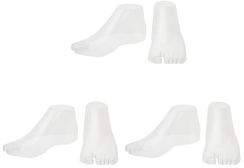 SUPERFINDINGS 3 Coppie di Supporti In Plastica per Scarpe 3 Pollici Supporto per Scarpe Stretch Supporto per Sandali Manichino Femminile per Piedi Calzini Display Caviglia per Catena Alla Caviglia