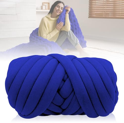 WANDGU 500g Bulky Armstricken Wolle: Dicke Wolle Sperrige Handstrickgarn, Häkel Wolle Chunky Yarn, Roving Garn zum Handstricken Häkeln für Taschen, Decken, Körbe, Haustiernester, DIY (Grün)(Grün)