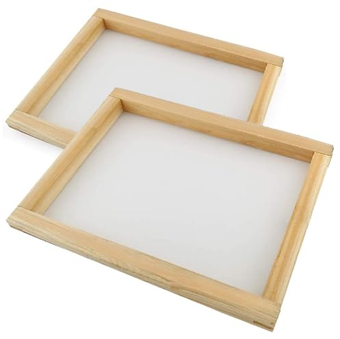 Screen Printing Frame, Silk Screen Frame with 110 White Mesh (Small + Large)