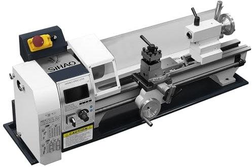 Furvveerr 1200W Torno de Metal de Precisión 220mm*600mm Velocidad Variable Continua 0-3000rpm Torno Metal,Con cepillo Mini Torno de Trabajo de Metal Torno de Metal Pequeño