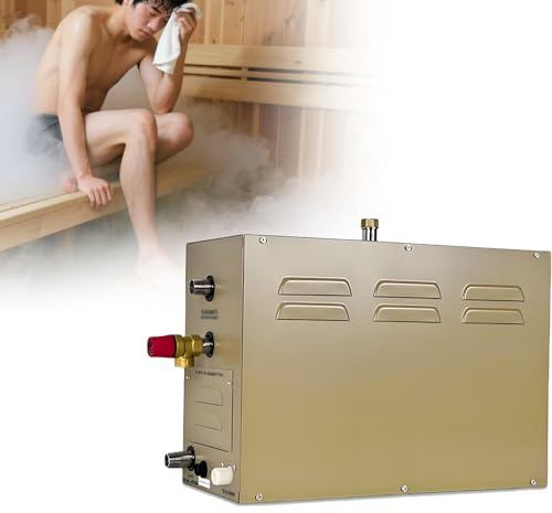 WTRYRN Generador de Sauna de Vapor, Mecanismo de Ducha, generador de SPA de Vapor para el hogar, Temperatura Ajustable, para Uso Comercial en el hogar, hoteles, Edificios de Apartamentos 6KW