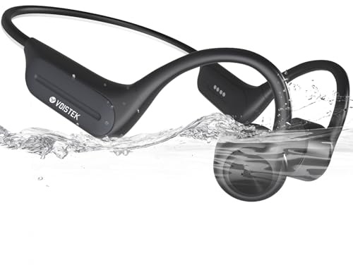 Voistek Bone Conduction Swimming Headphones,Bluetooth 5.4 Open-Ear Wireless Headphones with Built-in 32GB MP3 Player,IP68 Waterproof Sports Headphones for Swimming,Running,Cycling,Gym