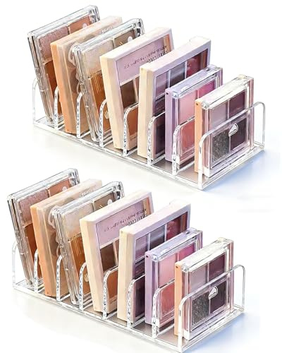 ROKZELT 2 Pièces Porte-lettres en acrylique à 7 compartiments - Organiseur de bureau transparent - Offre plus d'espace de rangement - Élégant porte-documents