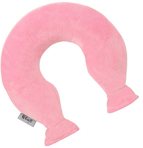 Kufl Nacken-Wärmflasche aus PVC mit weichem Fleecebezug und großer Öffnung, waschbar - lindert Nacken-, Rücken- und Schulterschmerzen durch Wärme-Therapie