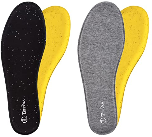 2 Pair -Shoe Inserts for Mens Memory Foam Insoles,Replacement Insoles for Work Boots Running Shoes, Cushion Shock Absorbing for Foot Pain Relief, Comfort Breathable Inner Soles 44EU,US11