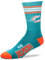 Fanatics For Bare Feet NFL Stripe Team Sock Socks (43-48, Miami Dolphins)