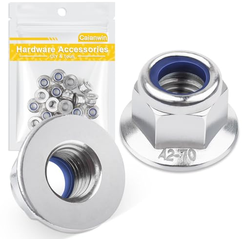 M6 Écrou à Bride 20 PièCes,Caianwin Écrous Hexagonaux Embase Pour Relier Et Fixer Divers Composants éCrous Autobloquants