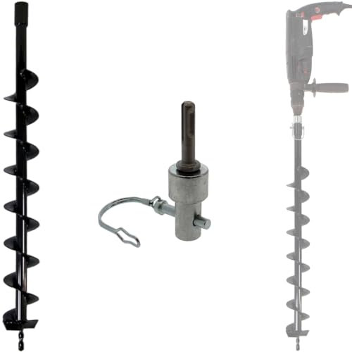 GT Market Mèche de tarière Ø 80 mm avec Adaptateur pour perceuse et perforateur SDS-Plus