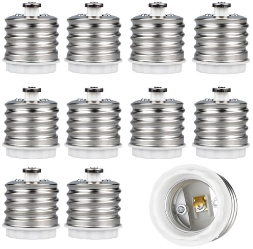 MEGYAD 10 pezzi Adattatore da E40 a E27: Convertitore attacco lampada, Socket adattatore per lampada