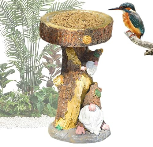 Estación de alimentación para pájaros, baño para pájaros al aire libre | Baño de aves y estación de alimentación para jardín | Alimentadores para aves silvestres para gorriones, mirlos, mirlos y
