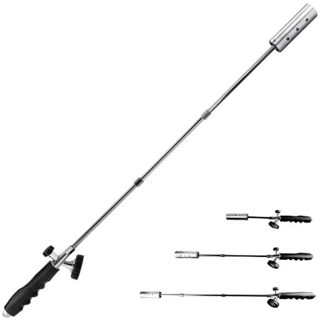 Unkrautvernichterer, 1 Stuck 39-79cm Einstellbare Unkrautbrenner, Abnehmbarer Unkrautentferner Gerät mit ergonomischen Griff zur Unkrautvernichtung