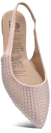 Rollasole D'Orsay Flats – SOHO – Chaussures plates pliantes pour femme – Ballerines pliables élégantes pour sac à main, cadeaux pour femmes., rose, 35/36 EU