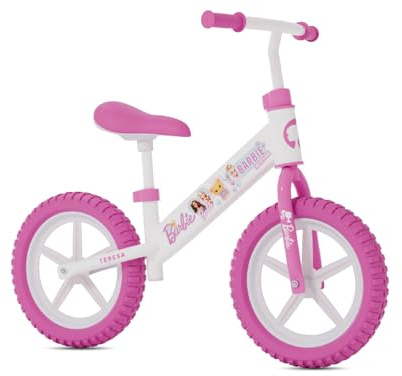 MagikBike Balance Bike 12’’ – Bicicletta Senza Pedali per Bambini 2-5 Anni con Set Adesivi Personalizzati (Barbie)
