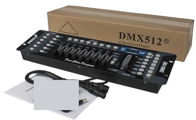 Controlador de DJ, Consola controladora DMX192 con 8 escenas programables y funciones de voz for equipos de control de discoteca DMX512