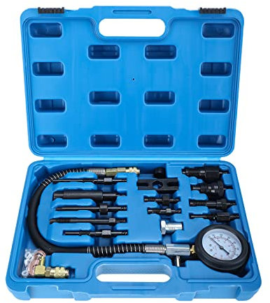 FreeTec Kompressionsprüfer Diesel,1000 PSI 70 Bar Kompression Messgerät Diesel Motor, Kompression Tester Diesel TDI CDI Zylinder für Auto PKW LKW Traktor