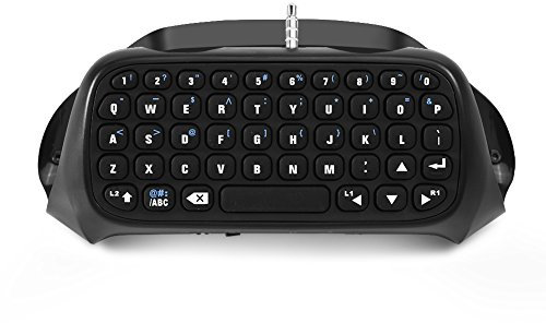 Mini Tastiera Bluetooth Chatpad per 4, PRO, Controller Slim Tastiera Chat Chat Chat con Cavo di Alimentazione USB, Nero