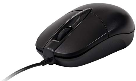 Unykach Optische Maus UK A127 mit USB-Kabel, 3 Tasten, optisches Tracking 1200 DPI, beidhändig