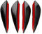 Yctze 4 Pièces Pare-Chocs Couteau à Air Spoiler Modification Diffuseur Universel PVC Type de Pâte Becquet Corps Kit Becquet (Noir Brillant)