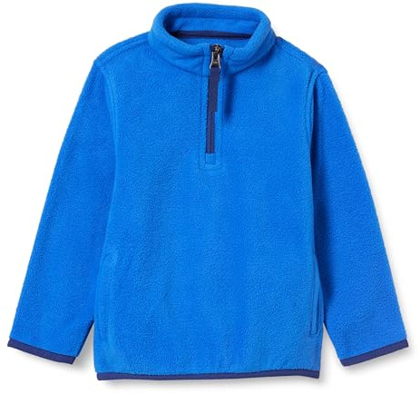 Amazon Essentials Veste Zippée 1/4 en Molleton Polaire Garçon, Bleu, 6-7 Ans