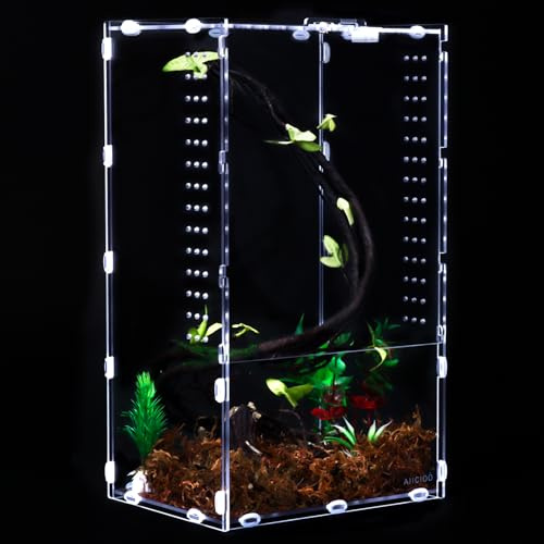 Micro Habitat Terrarium en acrylique transparent 20,3 x 15,2 x 35,6 cm