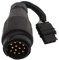 OUKENS Adaptateur De Prise De Remorque, EU 13 Voies Rondes vers US 4 Voies Connecteur De Conversion De Convertisseur De Type Plat pour Remorque De Camping-Car