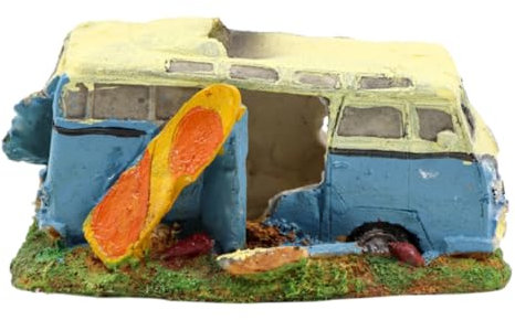 Mipcase Aquarium Dekoration Realistisches Bus Ornament Für Fischbecken Dekoration Für Aquaristik Und Tischgestaltung Simulierte Unterwasserlandschaft Hochwertiges Zubehör Für Aquarien