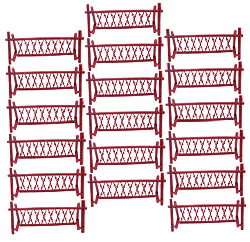 POPETPOP Ensemble De Clôtures Miniatures pour Maison De Poupée 25 Mini Clôtures en Plastique Clôture De Jardin Décorative Accessoire De Décoration pour Paysage