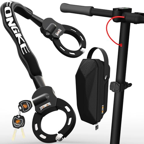 Antivol Trotinette Electrique, Nouvelle Antivol Velo avec Sacoche, Cadenas Trotinette Electrique de Haute Sécurité, Cadenas Velo Antivol, Menottes Antivol pour Xiaomi, Segway, Ninebot, NIU Scooter