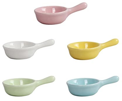 Cabilock Piatti Per Salsa Giapponesi Da 6 Pezzi Con Manico Ciotole Per Salsa Di Immersione Per Sale Aceto Zucchero Per Matrimoni E Spuntini