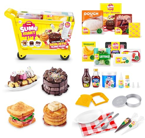 Slime Mart Shopping Cart by ZURU, Compound Slime Toy for Making Sandwiches, Desserts & Cakes, Arts & Crafts for Kids and Kidults, Soft Slime Making Kit for Girls Ages 6 to 10