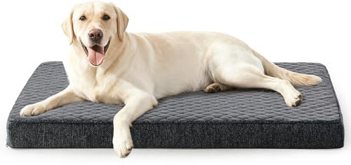 JOEJOY Orthopädisches Hundebett Grosse Hunde,XL Hundekissen Waschbar Flauschig Hundematte, Hundematratze für Große Hunde, rutschfeste Unterseite, 104x69x9cm