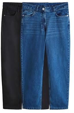 THE SET Dam 2-pack mom-jeans från THE SET Black/Dark Blue 46