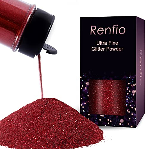 Renfio Ultrafin glitterpulver, metallisk harts, glitter, 60 g flingor, högtidsdekoration, konst, målning, slime, tumlare, hantverk, epoxy-chips
