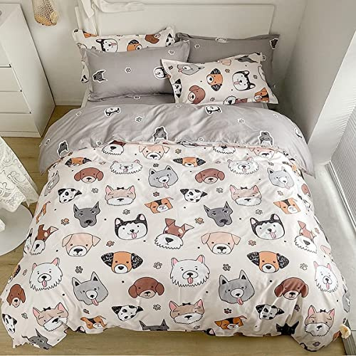 Juego de Funda de edredón para Perros y niñas, Juego de Ropa de Cama Reversible para Perros y niñas, Juego de Cama para Perros Amantes de los Perros, decoración de Dormitorio
