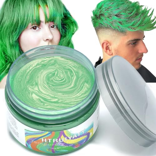 Grün Temporäre Haarfarbe Wachs Auswaschbar Frisuren Haarfarbe Bunt Für Männer Frauen Halloween Cosplay Haarwachs
