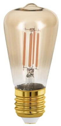 Eglo E27 LED, lampadina dorata vintage per illuminazione retrò, 4 Watt | (equivalente a 28 Watt), 300 lumen, luce bianco caldo, 1700k, lampadina Edison ST48, Ø 4,8 cm