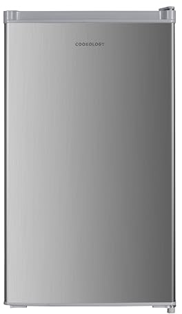 Cookology 80L Freestanding Under-Counter Fridge - Ice Box - Silver