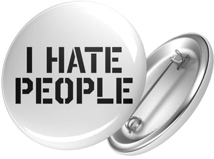 Huuraa Button I hate people Geschenk Größe 25mm I hate people Geschenkidee