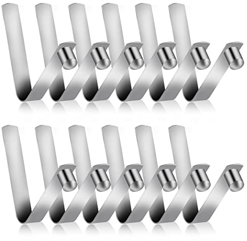 12 Pieces Tent Pole Spring Clips Push Button Spring Clip Stainless Steel Kayak Paddle Snap Clip Tube Locking Pin Clips for Kayak Paddle Camping Tent Pole 6mm