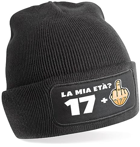 TeeDesign Berretto 18 Anni Divertente Compleanno Ragazzo Ragazza Gadget Regalo Abbigliamento - Dito Medio 18 Anni