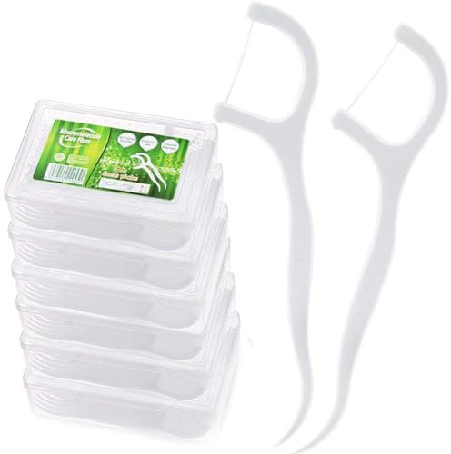 Xrten 300 Pezzi Fili Interdentali,Filo Interdentale Forcella Portatile Cura Dentistica Dental Floss Flosser Forcella Denti Puliti Prevenire e Curare Varie Malattie Orali per Tutta Famiglia