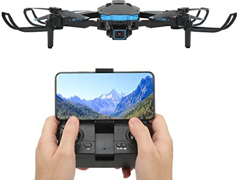 X6 Drohne, Dual-Kamera, HD 4K, Optischer Fluss, Faltbarer Quadrocopter, Vermeidung von Hindernissen auf Drei Seiten, für Anfänger, Schwarz