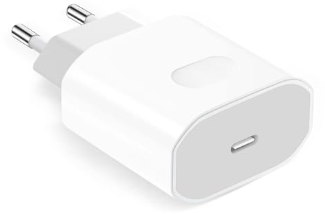 Chargeur USB C, 20W Prise USB C Chargeur Rapide pour iPhone 17/17 Air/17 Pro/17 Pro Max/16/15/14/13/12/11 Plus Mini SE X XS XR, Samsung Galaxy, Embout Adaptateur Secteur Bloc Type C