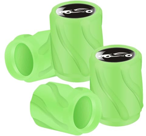 Cappucci per valvole per pneumatici che si illuminano al buio, cappucci per valvole per pneumatici per auto luminosi,Tappi per la pressione dei pneumatici - I cappucci dello stelo della