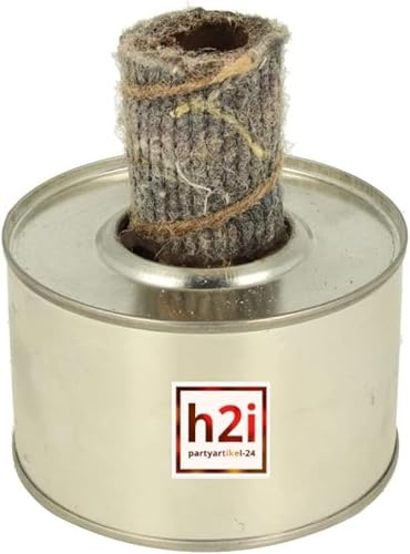 h2i 5 Fackeltöpfe | Paraffin Partyfeuer mit Baumwolldocht | Ø 10 cm | Brenndauer ca. 180 min |a| perfekte Beleuchtung für Garten & Outdoor-Events | Bodenfackel für unvergessliche Abendveranstaltungen
