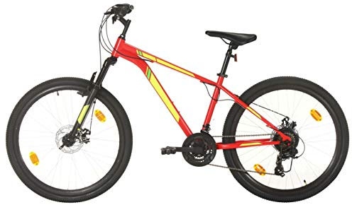 ShGaxin Mountain bike 21 velocità 27,5 pollici Ruota 38 cm Rosso, Mountain Bike Adulto, Bicicletta da adulto, Bicicletta MTB, Mountain Bike SPU:3067216