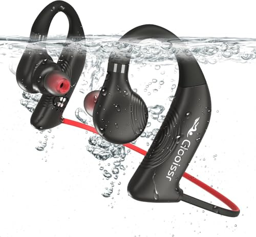 Clooissr S36 HiFi Waterproof Earbuds for Swimming, IPX8 TOP 32GB Swimming Headphones with Bluetooth & MP3 Playback, in-Ear Noise Cancellation Wireless Underwater Sports Headphones for Swimming (32GB)