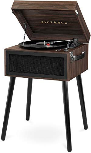 Victrola VTA-75-ESP Liberty 5-in-1 Turntable Music EntertainmentCenter mit Bluetooth Wireless FM Radio USB Recorder Holz (Espresso)