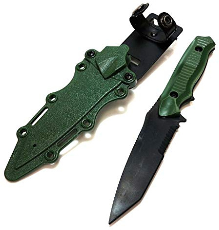 Airsoft Parts CYMA Soft Rubber Plastic 141 Nimravus Tanto Knife(Non-Sharp Fake Knife) with Sheath Olive Drab OD