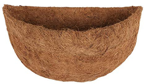Dynamicoz Doublure en coco demi-lune 40,6 cm pour panier suspendu, pour pot fleurs jardin